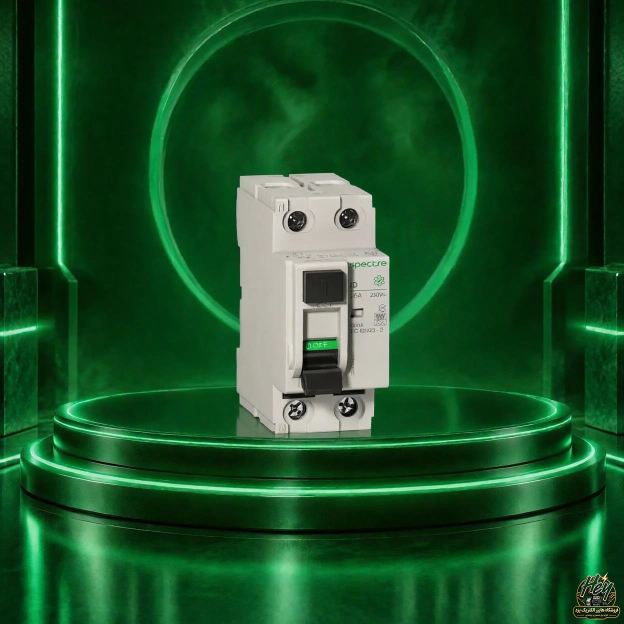 کلید محافظ جان دو پل 32 آمپر Spectre AC - 30 mA